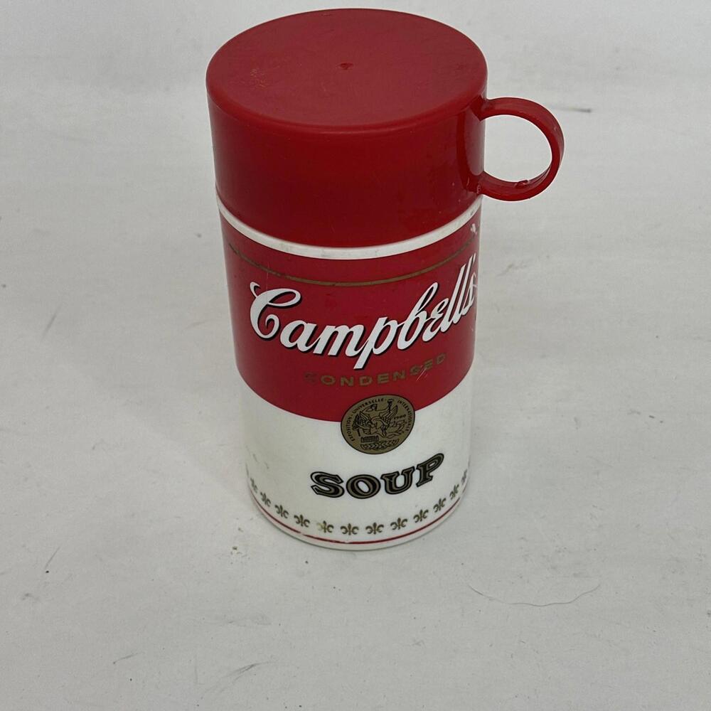 VINTAGE CAMPBELL SOUP CAN-TAINER INSULATED HOT FOOD THERMOS CONTAINER 1998
